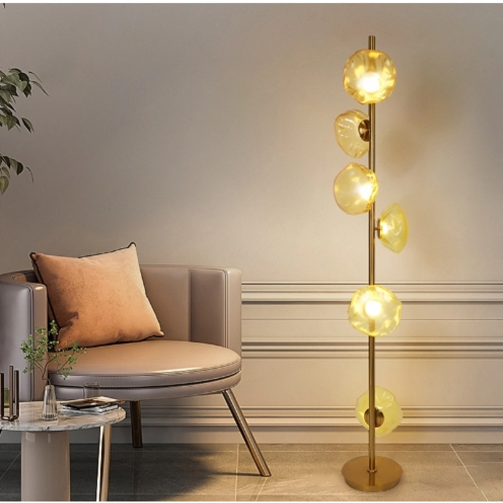 Floor lamp, living room sofa lamp, glass creative table lamp, bedroom vertical bedside atmosphere lamp