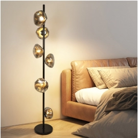 Floor lamp, living room sofa lamp, glass creative table lamp, bedroom vertical bedside atmosphere lamp