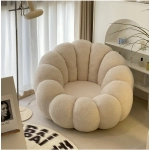 Internet celebrity fabric single person pumpkin sofa chair, living room balcony bedroom small unit family backrest chair