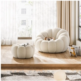 Internet celebrity fabric single person pumpkin sofa chair, living room balcony bedroom small unit family backrest chair