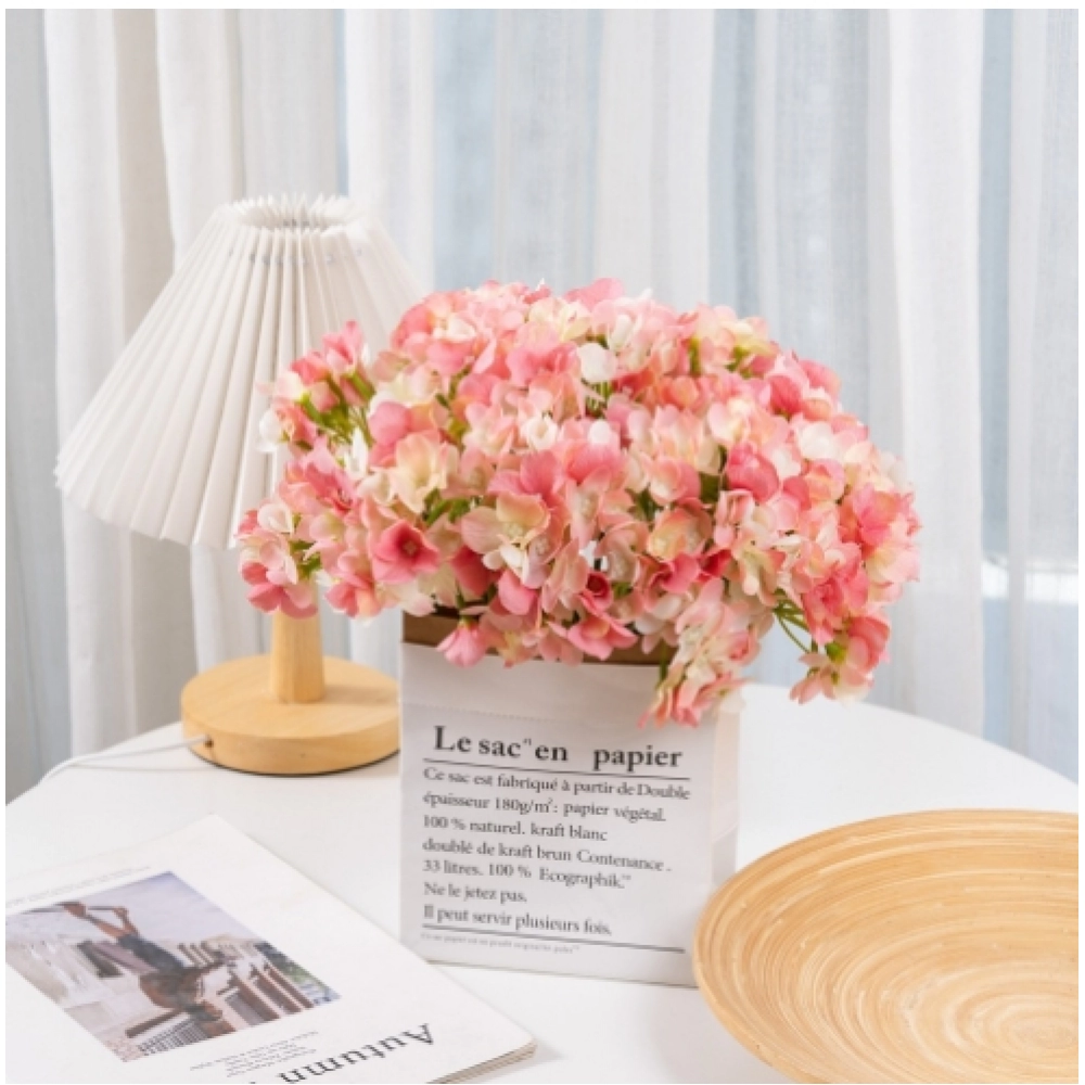 Champagne Single Branch Embroidery Ball Simulation Flower Artificial Flower Green Plant Wholesale Wedding Decoration Crafts